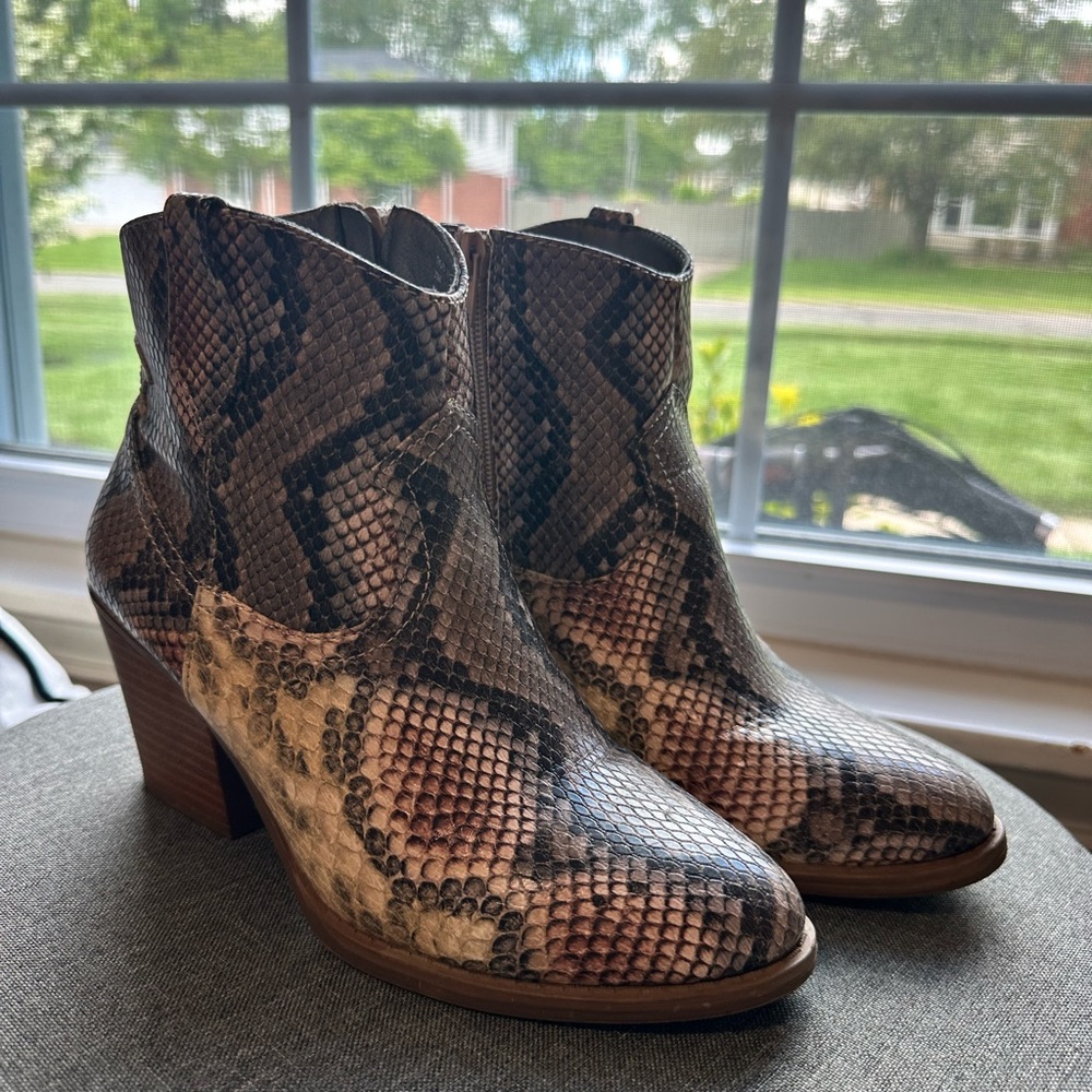 Snakeskin Ankle Boots